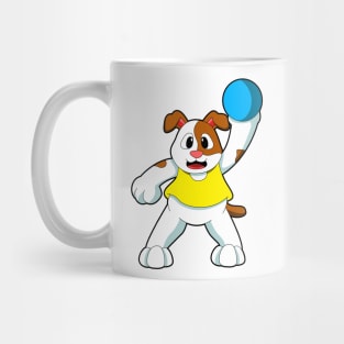 Dog as Handball player with handball Mug